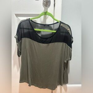 Rue21 Black and Olive Blouse
